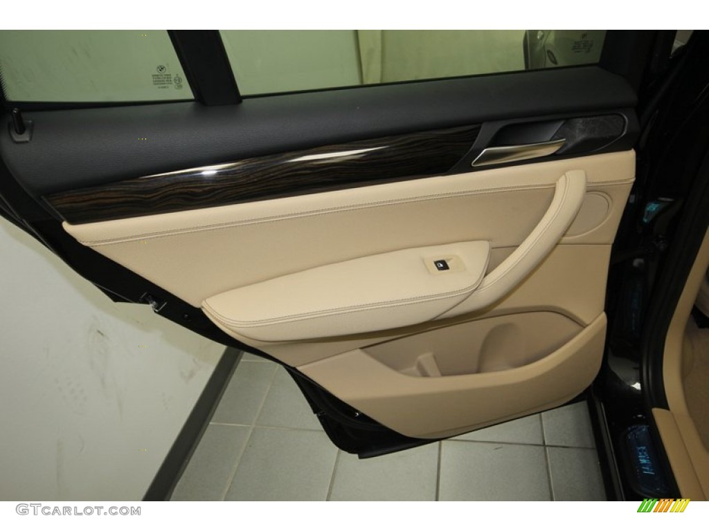 2014 BMW X3 xDrive28i Sand Beige Door Panel Photo #80476277