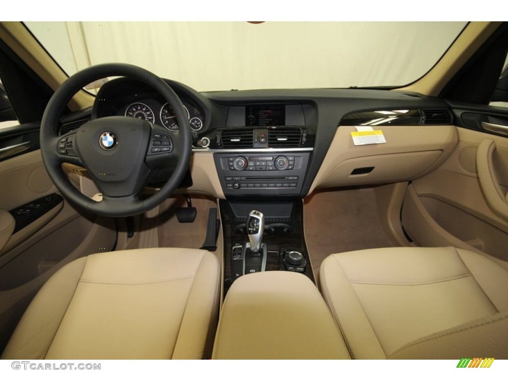 2014 BMW X3 xDrive28i Sand Beige Dashboard Photo #80476436