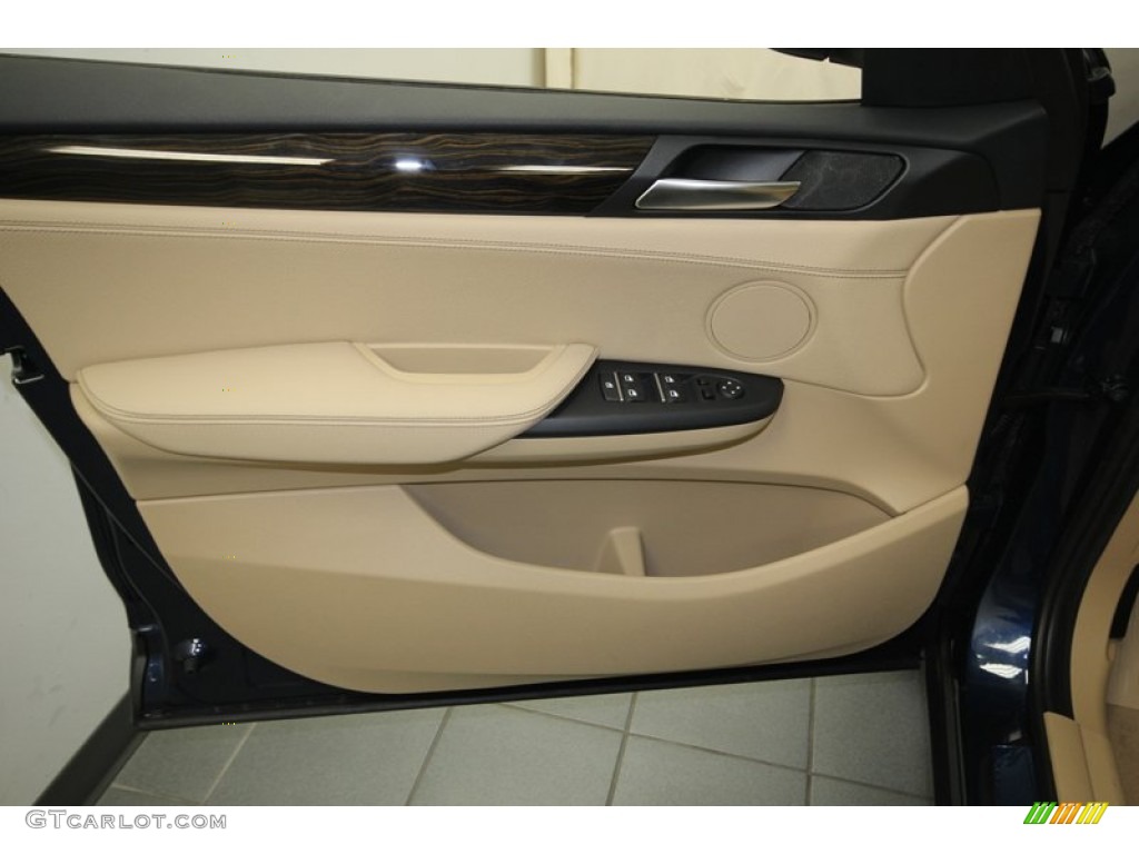 2014 BMW X3 xDrive28i Sand Beige Door Panel Photo #80476535