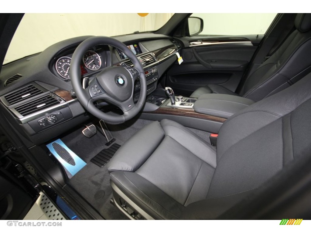 Black Interior 2014 BMW X6 xDrive35i Photo #80476860