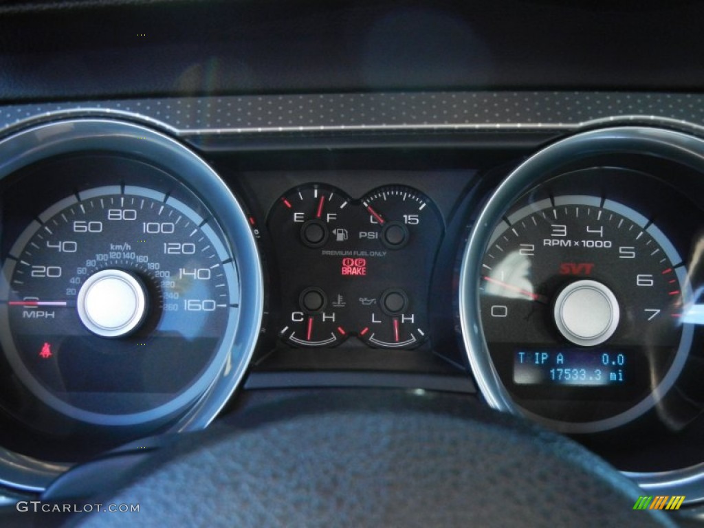 2010 Ford Mustang Shelby GT500 Coupe Gauges Photo #80477090