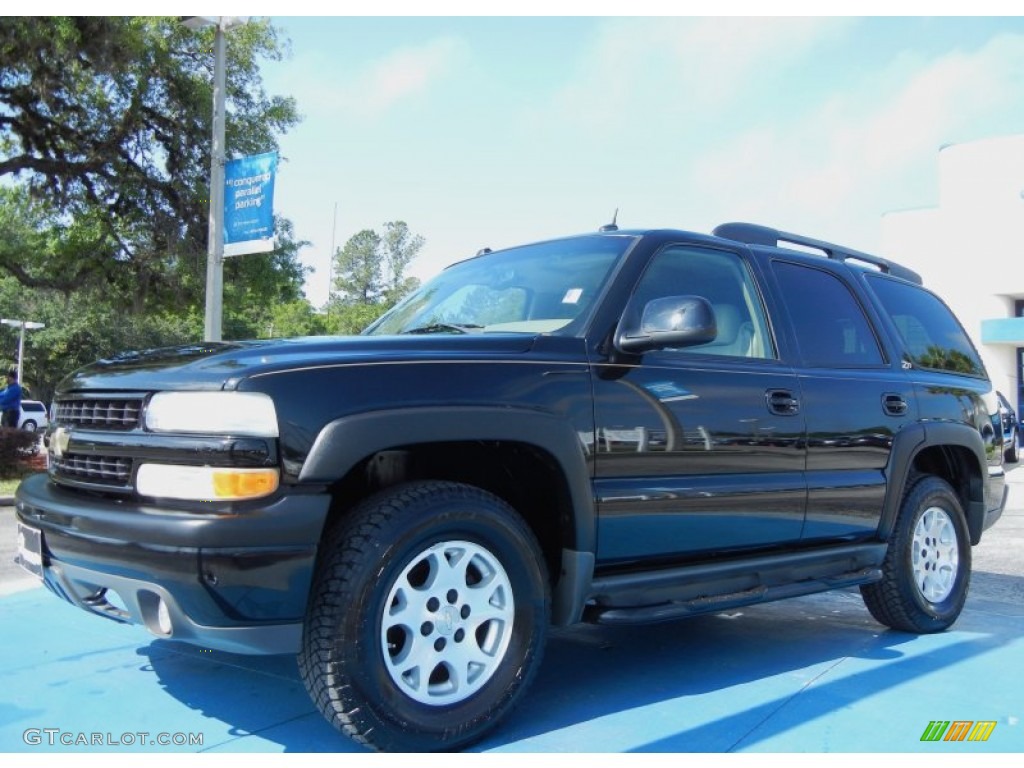 2004 Tahoe Z71 4x4 - Black / Tan/Neutral photo #1