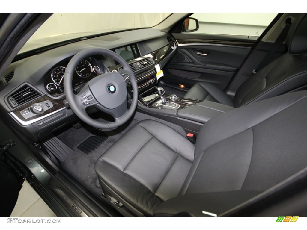 Black Interior 2013 BMW 5 Series 528i Sedan Photo #80477483