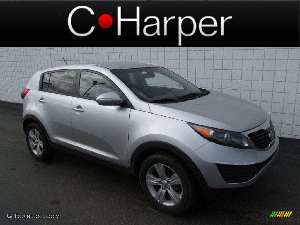 2012 Sportage LX - Bright Silver / Black photo #1