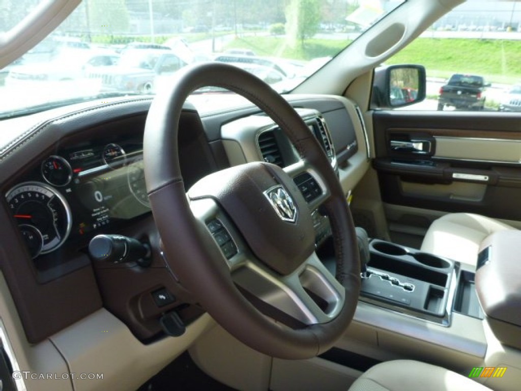 2013 1500 Laramie Quad Cab 4x4 - Copperhead Pearl / Canyon Brown/Light Frost Beige photo #19