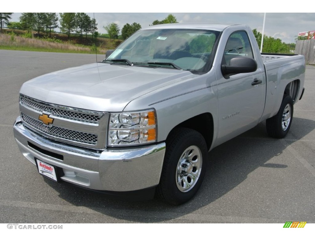 2013 Silverado 1500 LS Regular Cab - Silver Ice Metallic / Dark Titanium photo #1