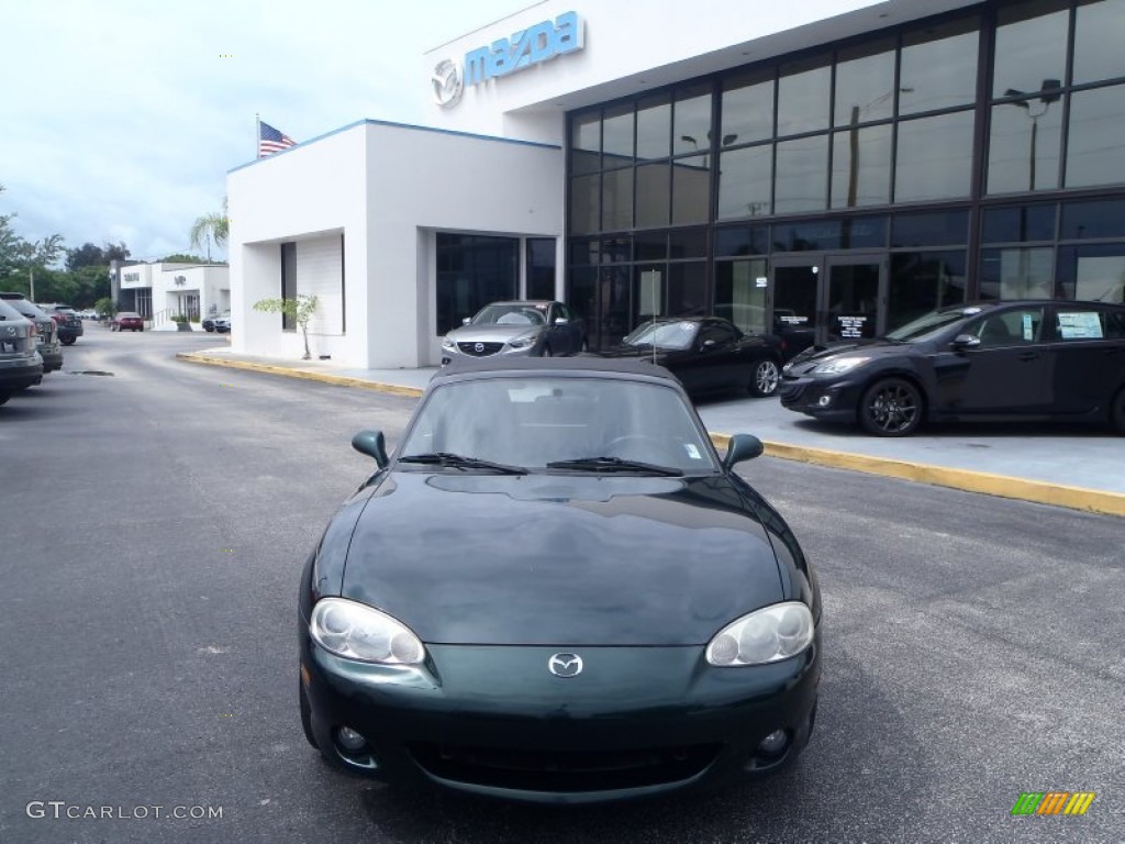2001 MX-5 Miata Roadster - Emerald Green Mica / Black photo #3