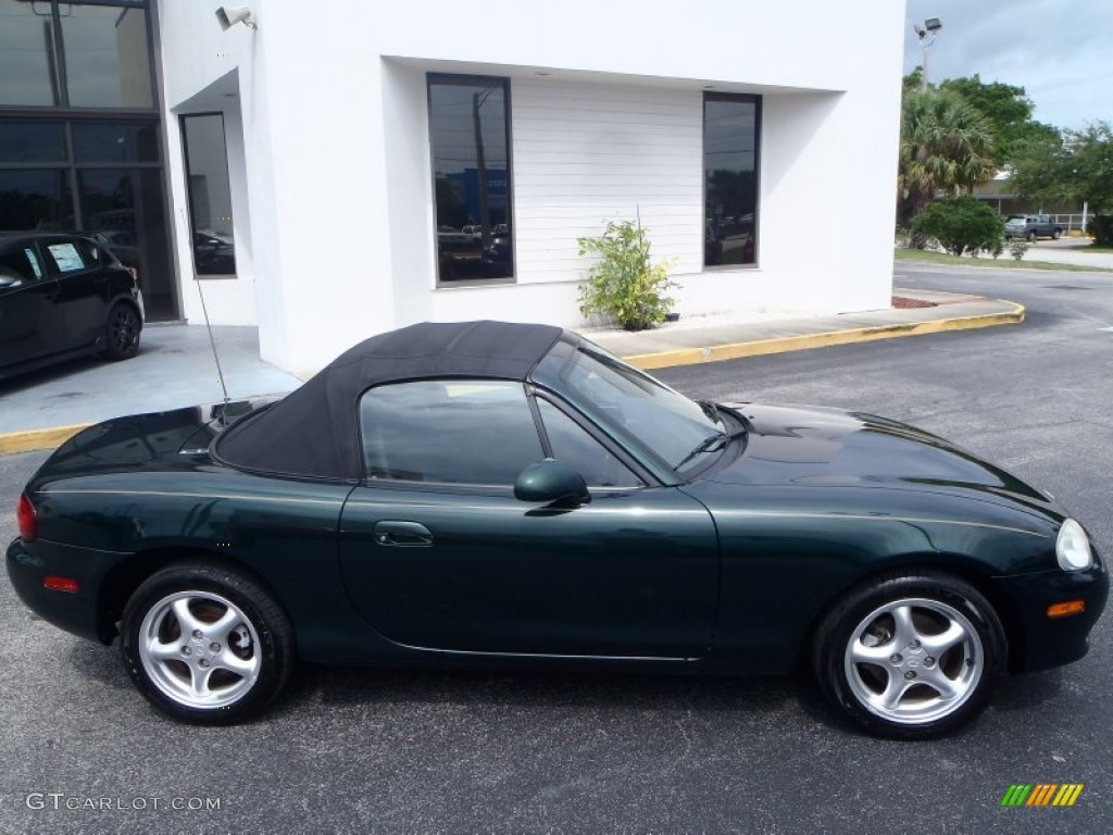 2001 MX-5 Miata Roadster - Emerald Green Mica / Black photo #4