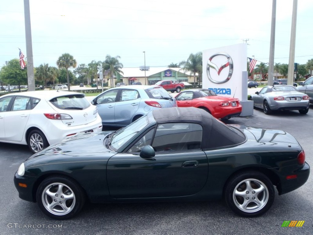 2001 MX-5 Miata Roadster - Emerald Green Mica / Black photo #7