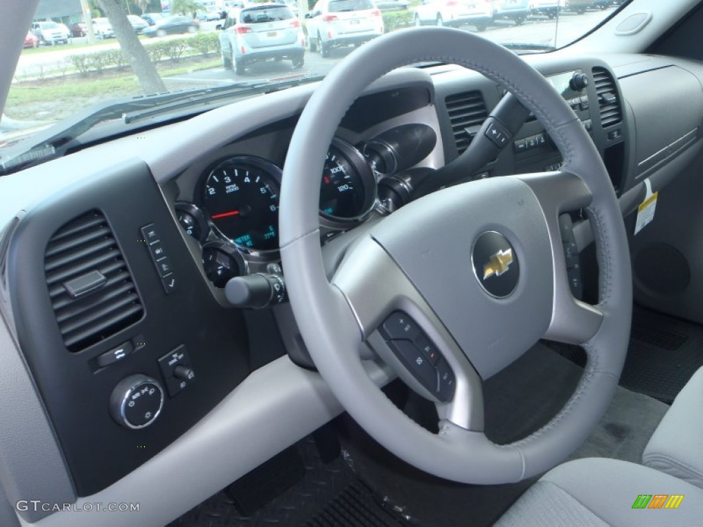 2013 Chevrolet Silverado 1500 LT Extended Cab Light Titanium/Dark Titanium Steering Wheel Photo #80483329