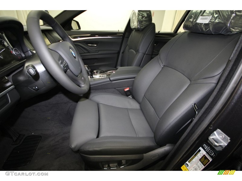 Black Interior 2013 BMW 5 Series 550i Sedan Photo #80483578