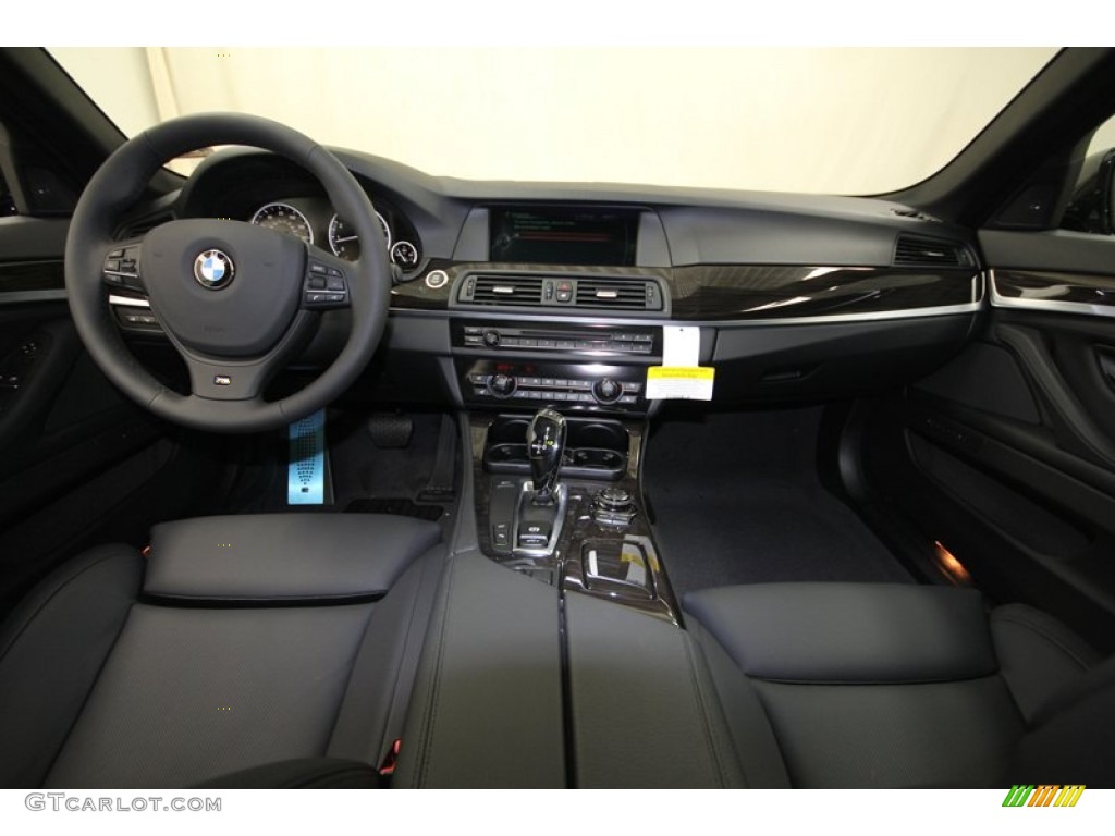 2013 BMW 5 Series 550i Sedan Black Dashboard Photo #80483599