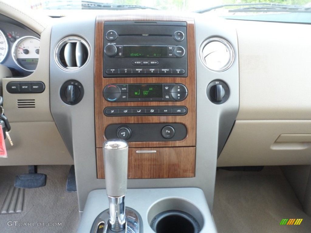 2004 F150 Lariat SuperCab 4x4 - Dark Toreador Red Metallic / Tan photo #39