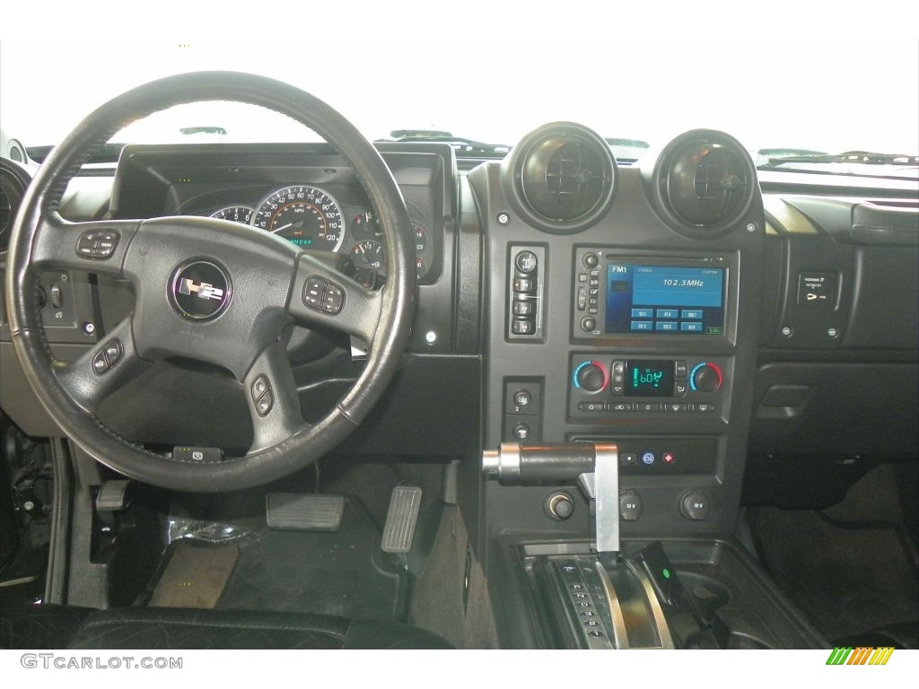 2005 Hummer H2 SUV Ebony Black Dashboard Photo #80486316
