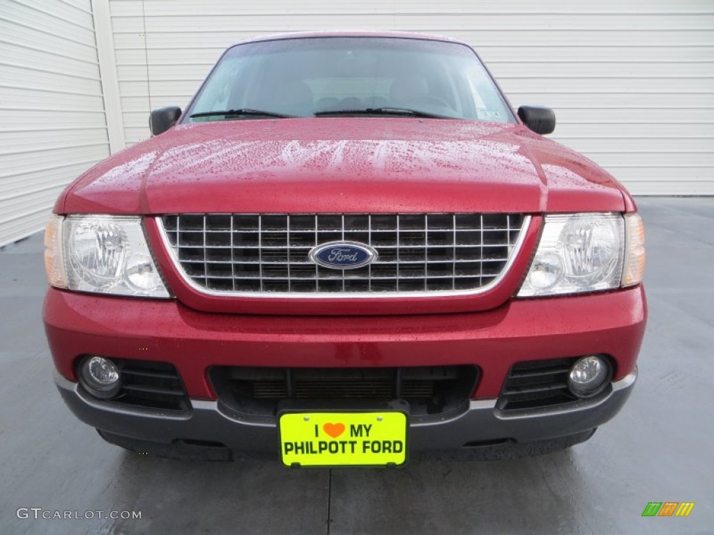 2004 Explorer XLT - Redfire Metallic / Graphite photo #8