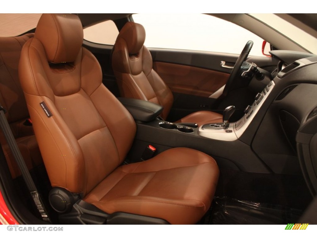 Brown Interior 2010 Hyundai Genesis Coupe 3.8 Grand Touring Photo #80487399