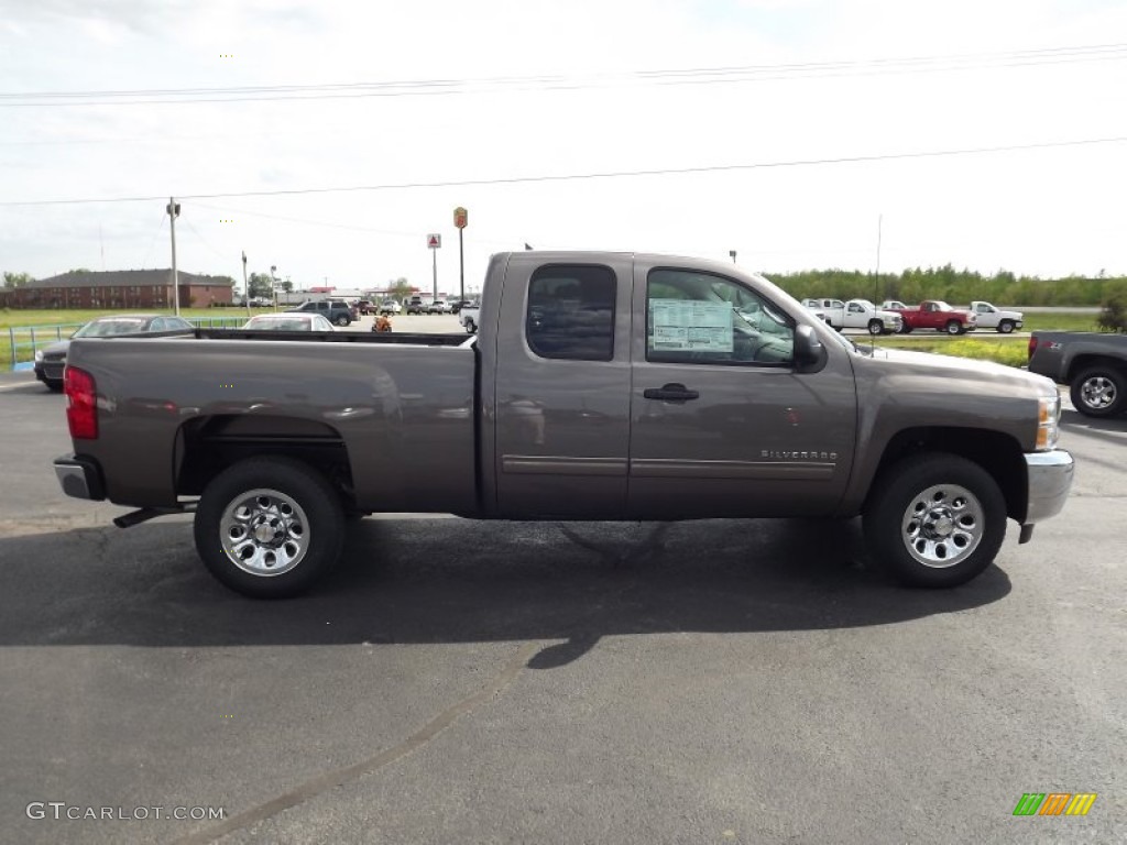 2013 Silverado 1500 LS Extended Cab - Mocha Steel Metallic / Dark Titanium photo #4