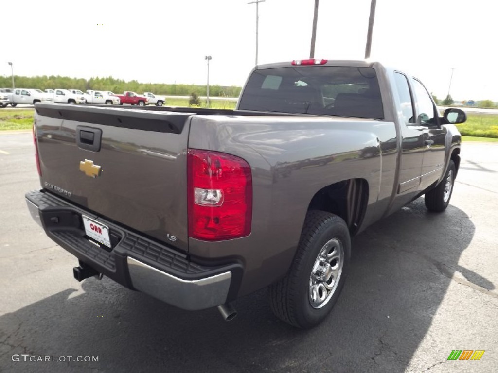 2013 Silverado 1500 LS Extended Cab - Mocha Steel Metallic / Dark Titanium photo #5