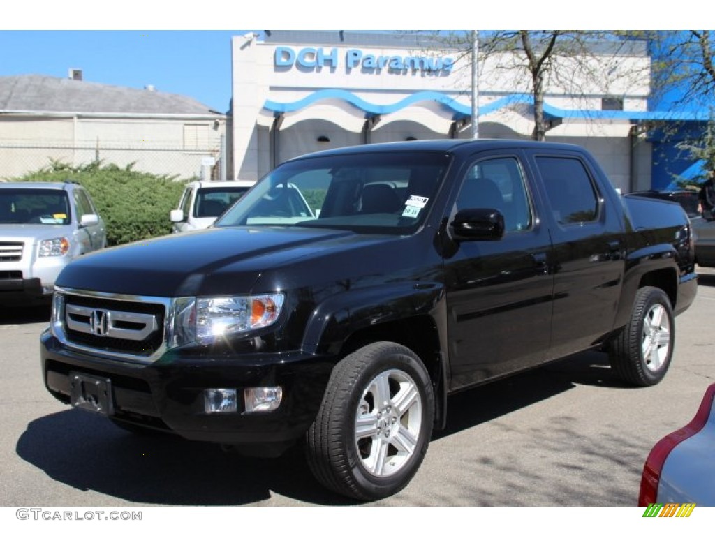 2011 Ridgeline RTL - Crystal Black Pearl / Black photo #1