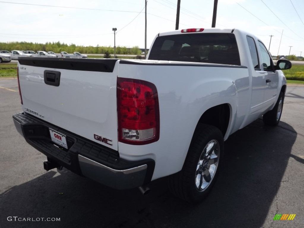 2013 Sierra 1500 SLE Extended Cab - Summit White / Light Titanium/Dark Titanium photo #5