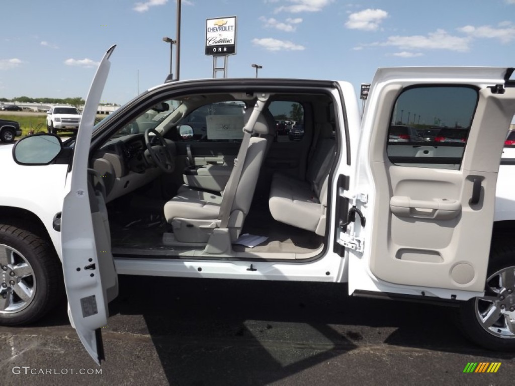 2013 Sierra 1500 SLE Extended Cab - Summit White / Light Titanium/Dark Titanium photo #9