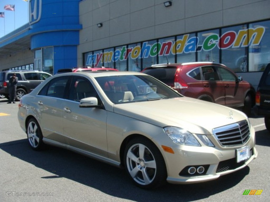 2010 E 350 4Matic Sedan - Pearl Beige Metallic / Almond Beige photo #1