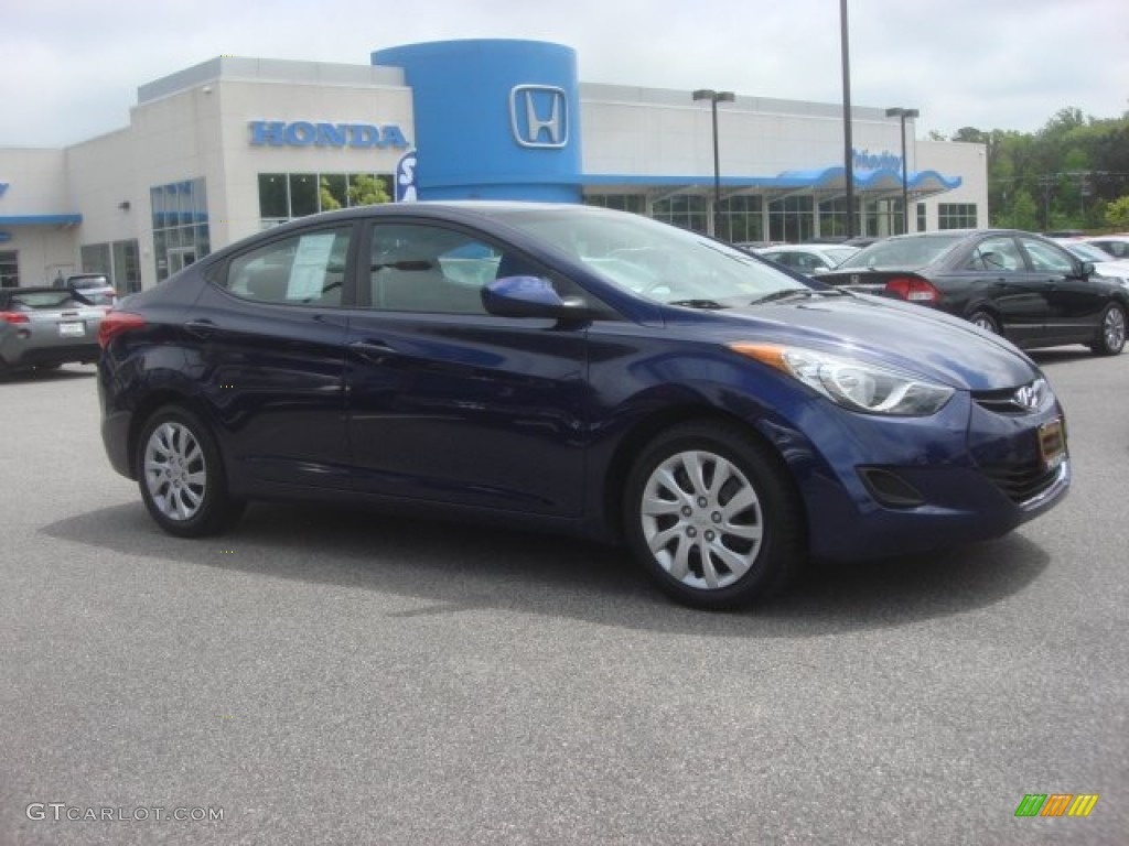 2012 Elantra GLS - Indigo Night Blue / Gray photo #6