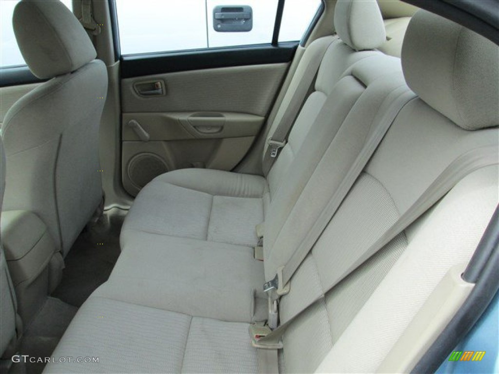 2007 MAZDA3 i Sport Sedan - Ice Blue Metallic / Beige photo #11