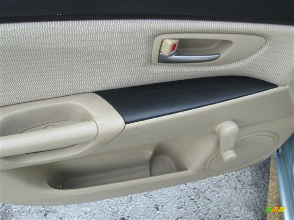 2007 MAZDA3 i Sport Sedan - Ice Blue Metallic / Beige photo #13