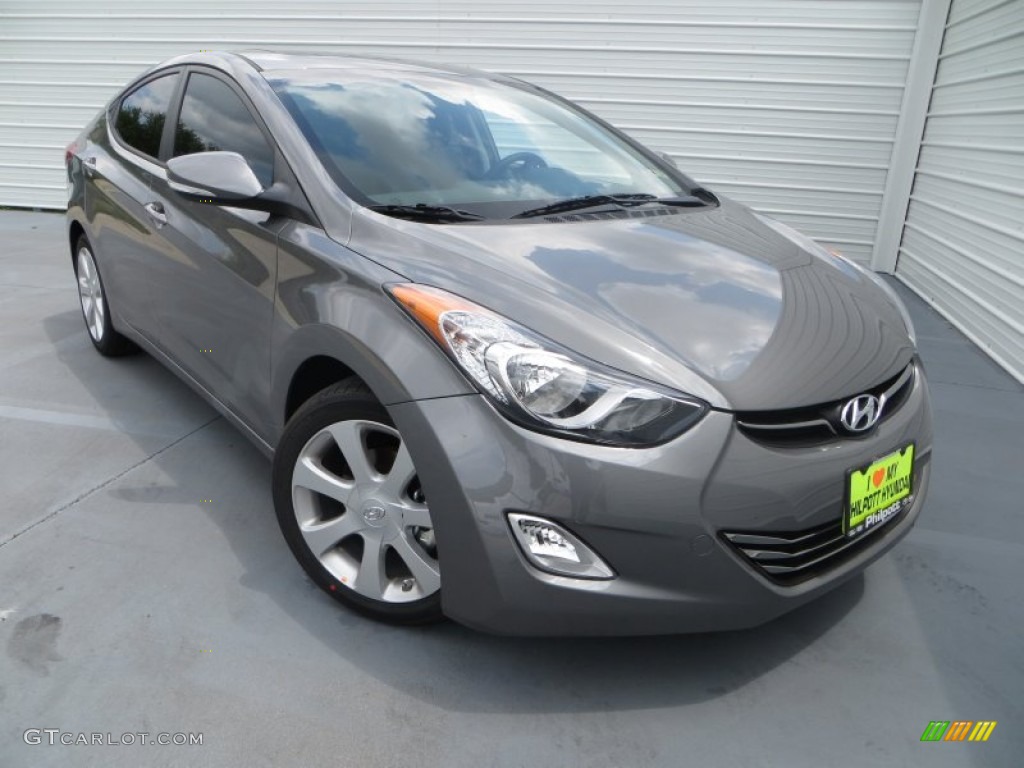 2013 Elantra Limited - Harbor Gray Metallic / Black photo #2