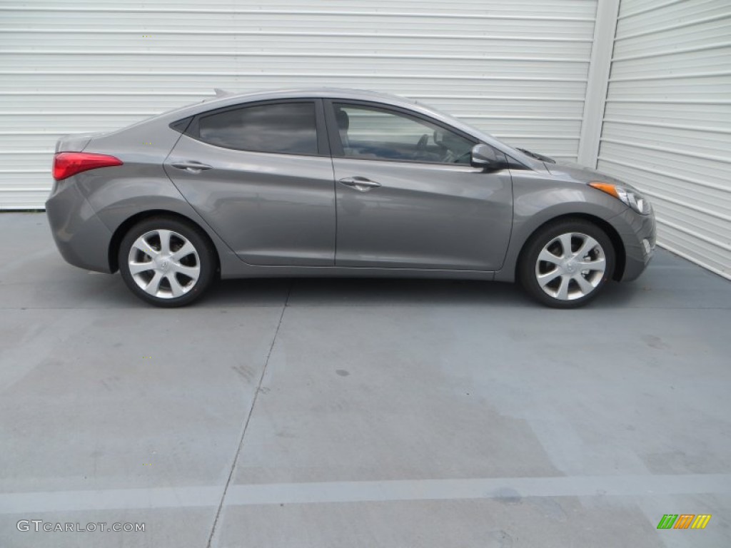 2013 Elantra Limited - Harbor Gray Metallic / Black photo #3