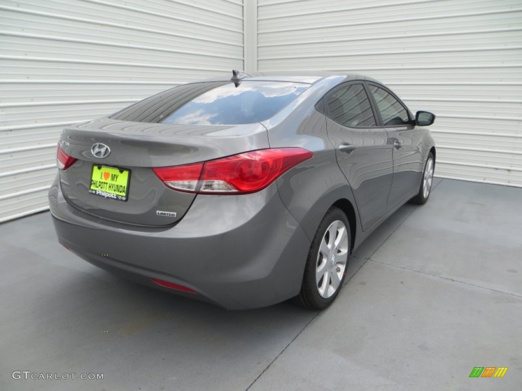 2013 Elantra Limited - Harbor Gray Metallic / Black photo #4