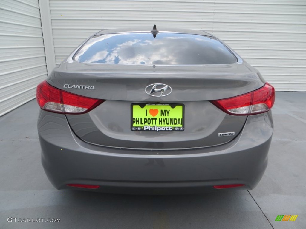 2013 Elantra Limited - Harbor Gray Metallic / Black photo #5