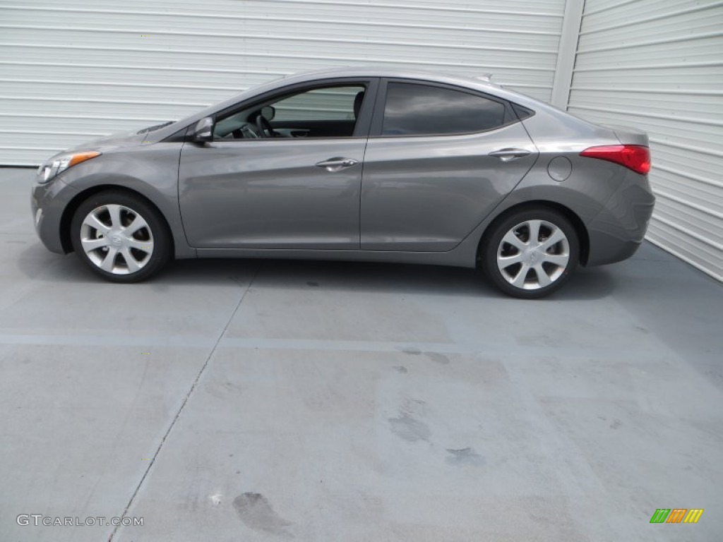 2013 Elantra Limited - Harbor Gray Metallic / Black photo #7