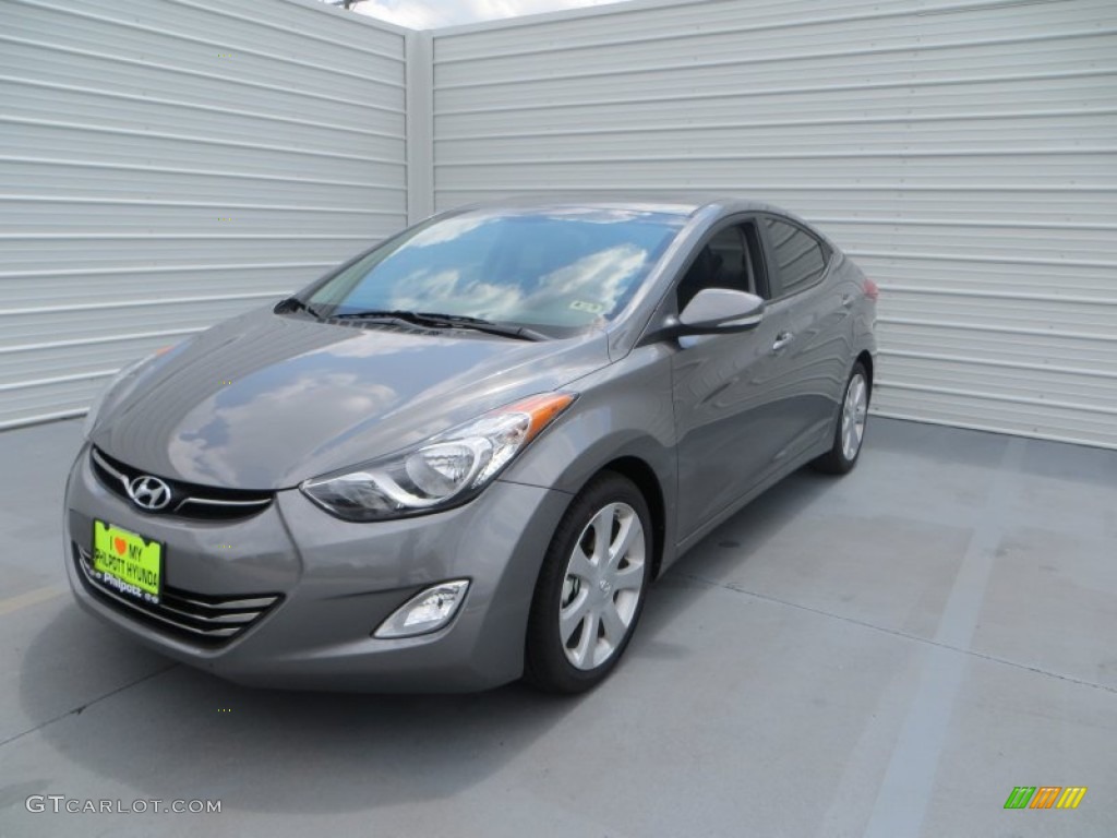 2013 Elantra Limited - Harbor Gray Metallic / Black photo #8