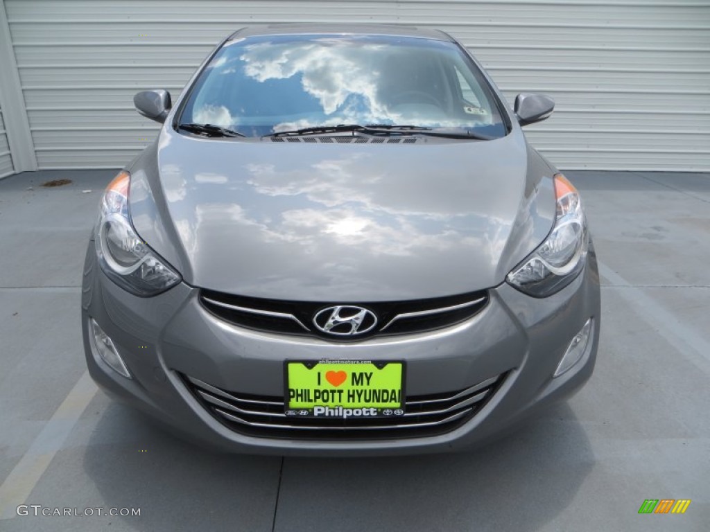 2013 Elantra Limited - Harbor Gray Metallic / Black photo #9