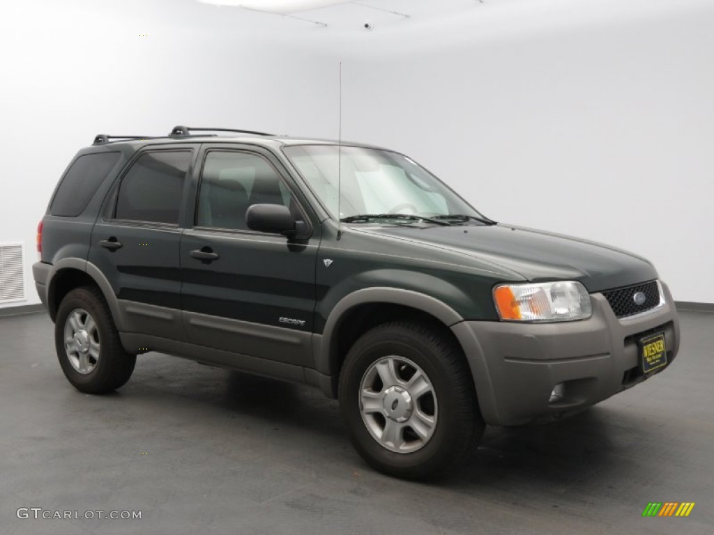2002 Escape XLT V6 4WD - Dark Highland Green Metallic / Medium Graphite photo #2