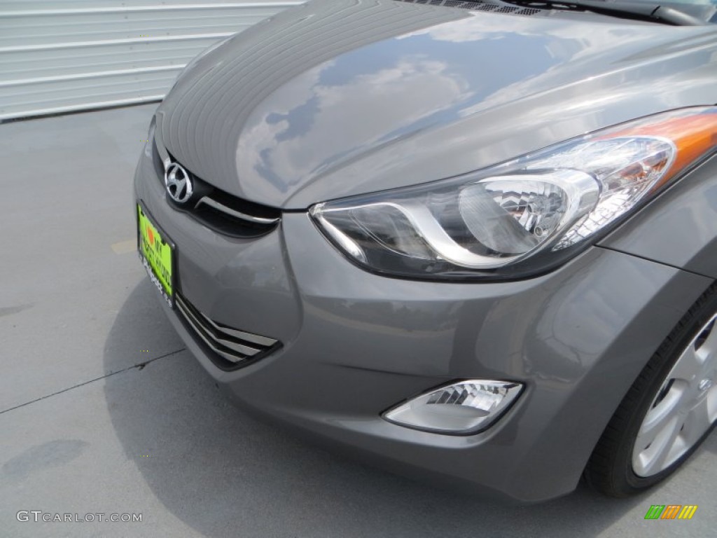 2013 Elantra Limited - Harbor Gray Metallic / Black photo #11