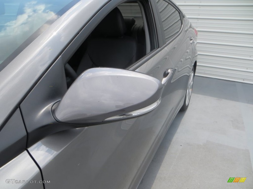2013 Elantra Limited - Harbor Gray Metallic / Black photo #13
