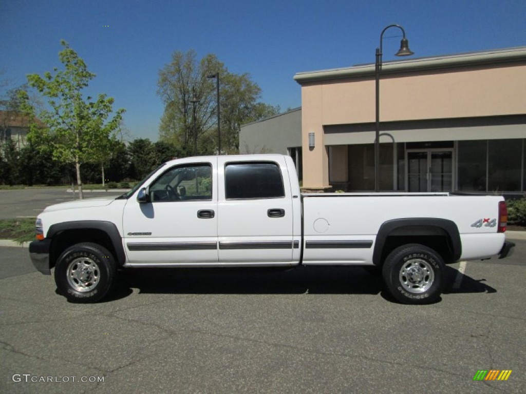 2002 Silverado 2500 LS Crew Cab 4x4 - Summit White / Tan photo #1