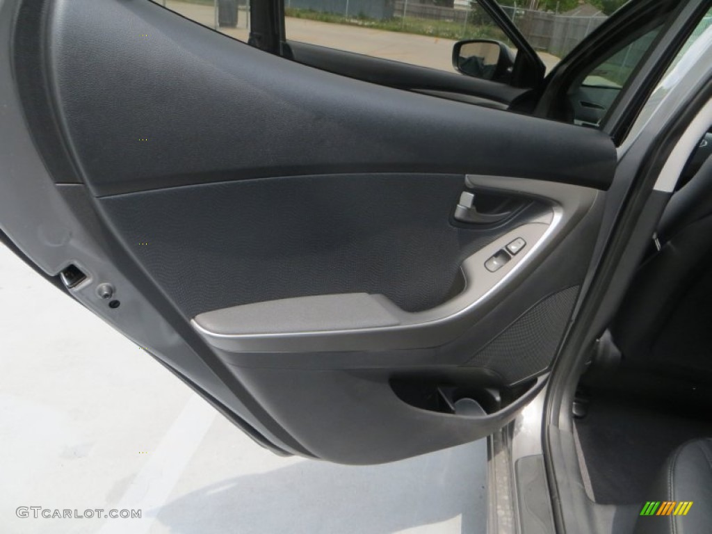 2013 Elantra Limited - Harbor Gray Metallic / Black photo #18