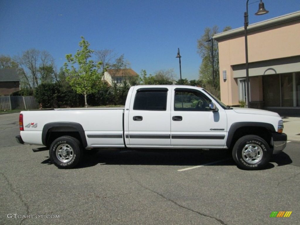 2002 Silverado 2500 LS Crew Cab 4x4 - Summit White / Tan photo #10