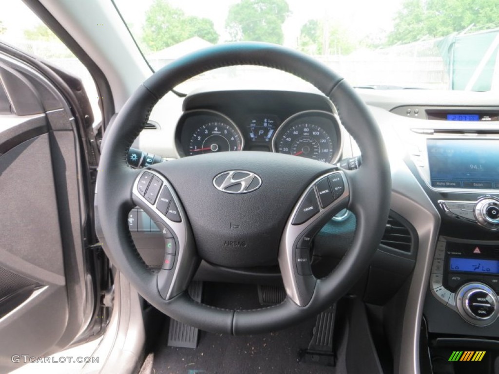 2013 Elantra Limited - Harbor Gray Metallic / Black photo #30