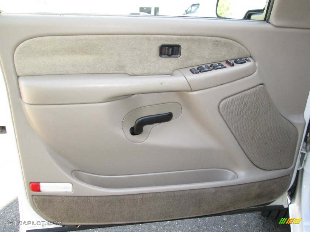 2002 Chevrolet Silverado 2500 LS Crew Cab 4x4 Tan Door Panel Photo #80494587