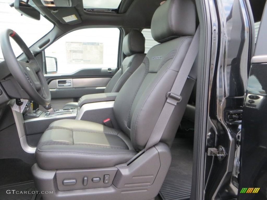 Raptor Black Leather/Cloth Interior 2013 Ford F150 SVT Raptor SuperCrew 4x4 Photo #80494963