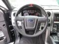 Raptor Black Leather/Cloth 2013 Ford F150 SVT Raptor SuperCrew 4x4 Steering Wheel