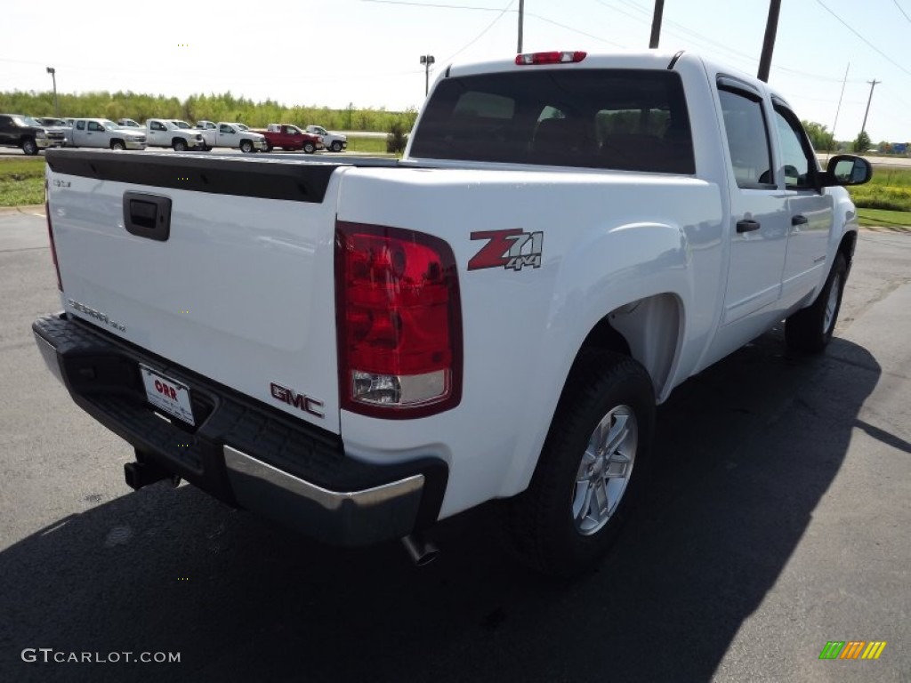 2013 Sierra 1500 SLE Crew Cab 4x4 - Summit White / Very Dark Cashmere/Light Cashmere photo #5