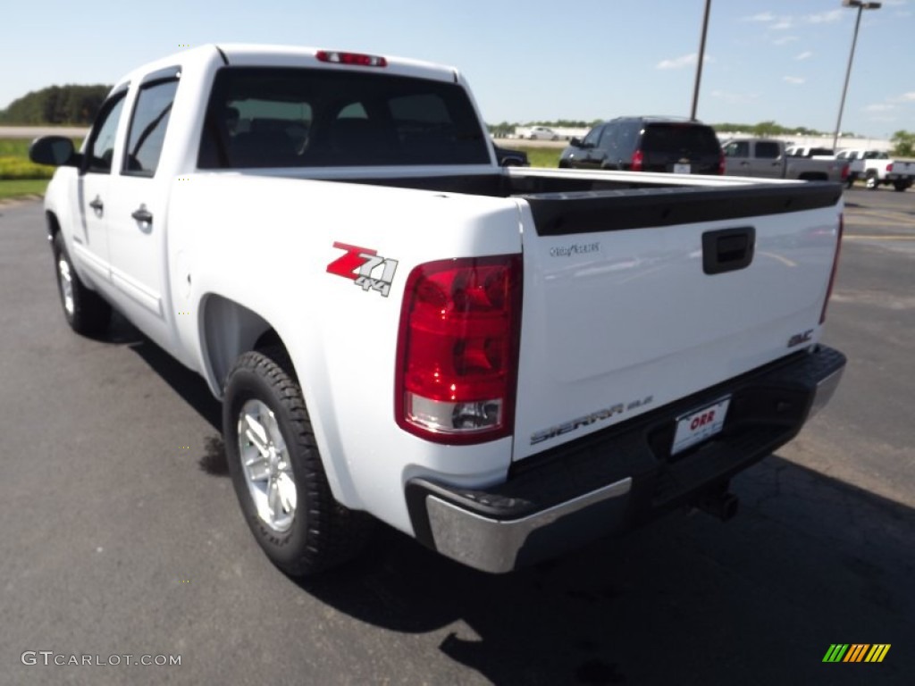 2013 Sierra 1500 SLE Crew Cab 4x4 - Summit White / Very Dark Cashmere/Light Cashmere photo #7
