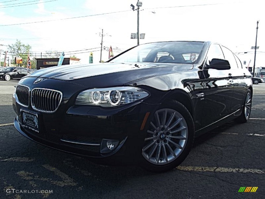 2012 5 Series 535i xDrive Sedan - Carbon Black Metallic / Black photo #1