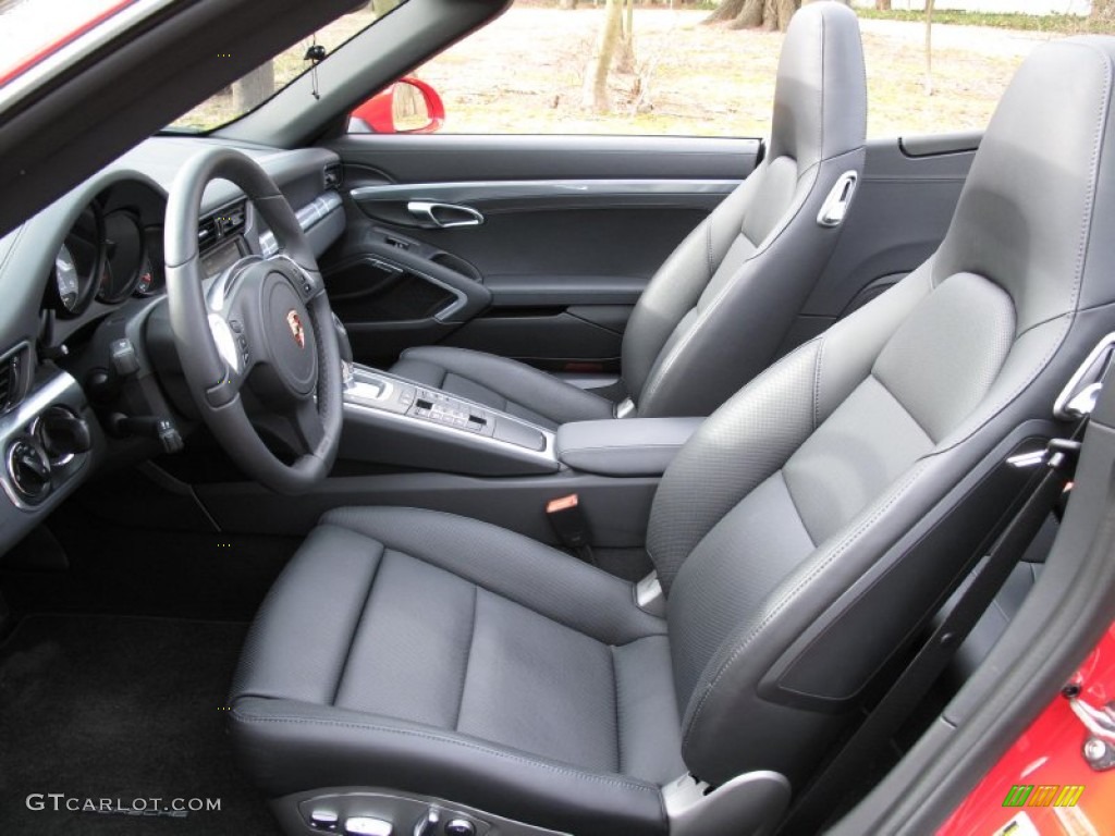 Black Interior 2012 Porsche 911 Carrera S Cabriolet Photo #80497843